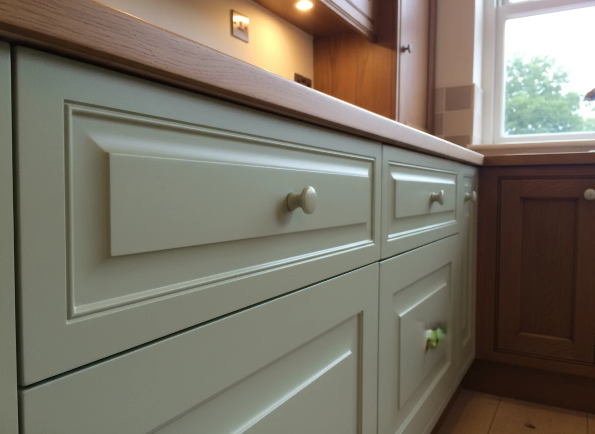 Sprayed kitchen cabinet fronts in Marlow Bottom by Marlow Decorators