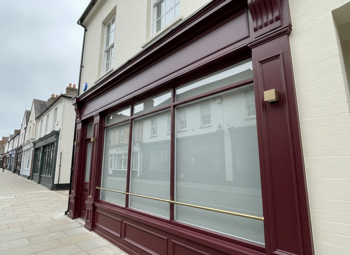 Shop Front Spraying in Marlow by Marlow Decorators