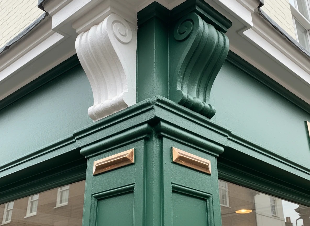 Shop Front spray finish in Marlow by Marlow Decorators