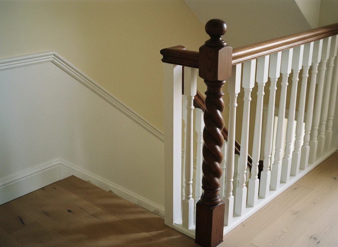 Staircase spindle restoration in Marlow by Marlow Decorators
